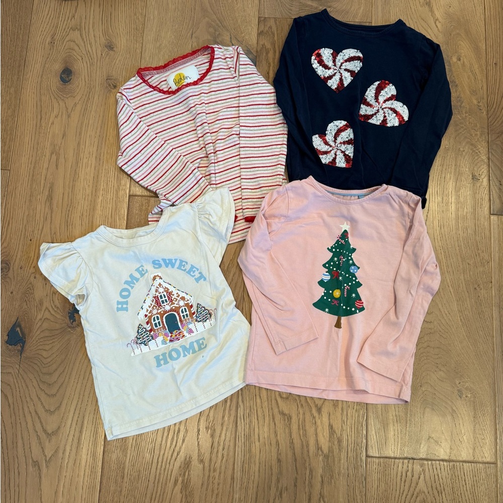 Set of 4 Festive Long Sleeve Shirts